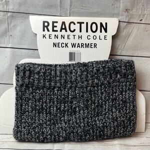 Kenneth Cole Reaction Charcoal Knit Neck Warmer new
